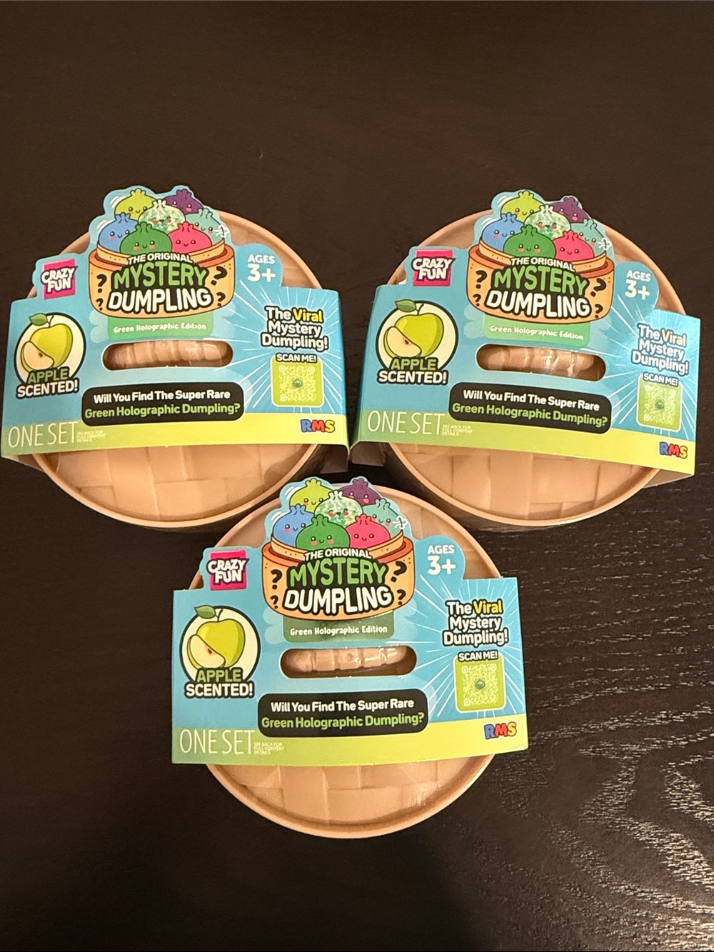3x RMS Green Holographic Edition The Original Mystery Dumpling